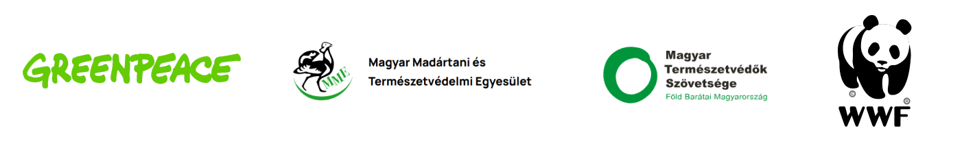 Greenpeace, MME, MTVSZ, WWF logósor